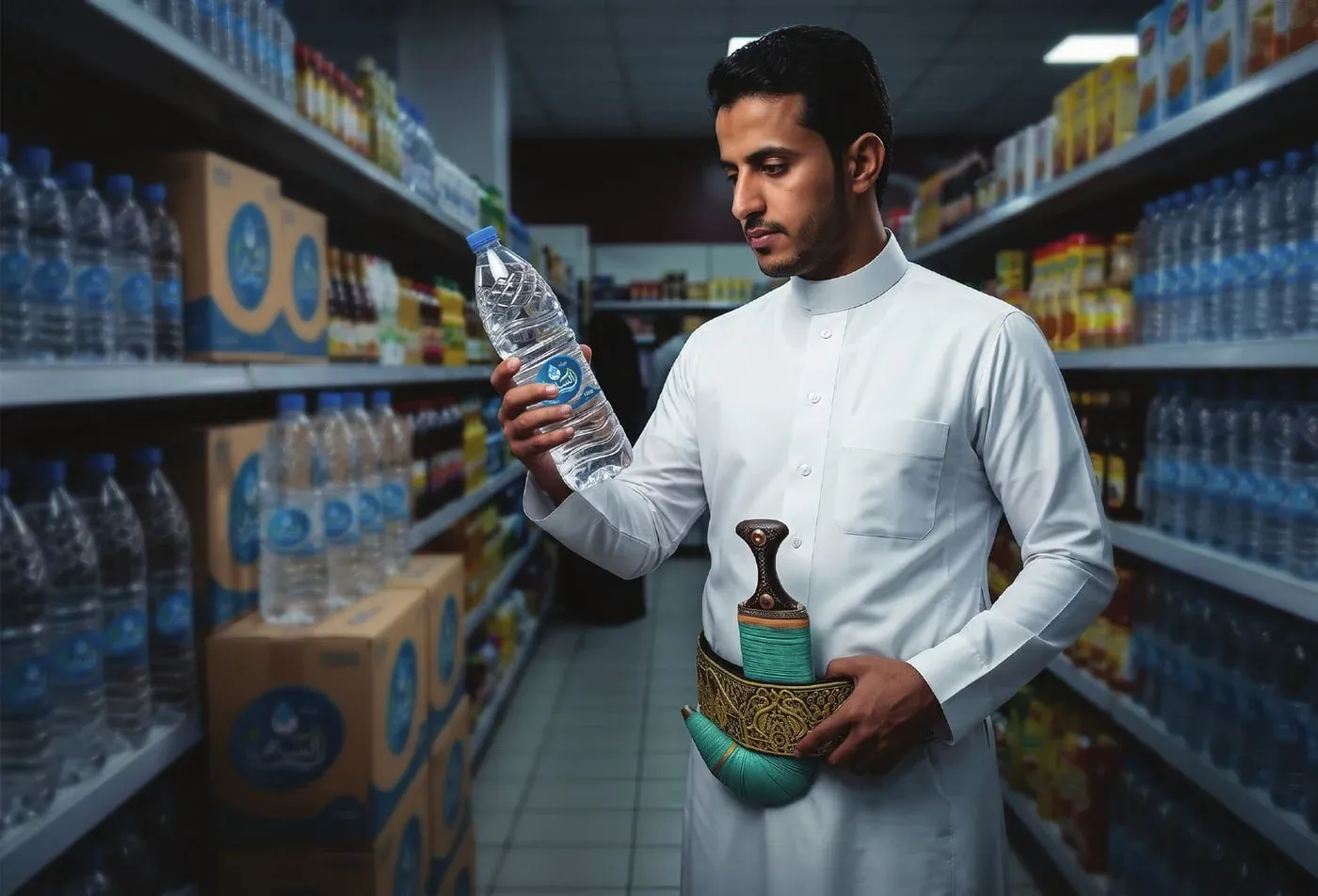 مياه الساقي في نقطة بيع المستهلك